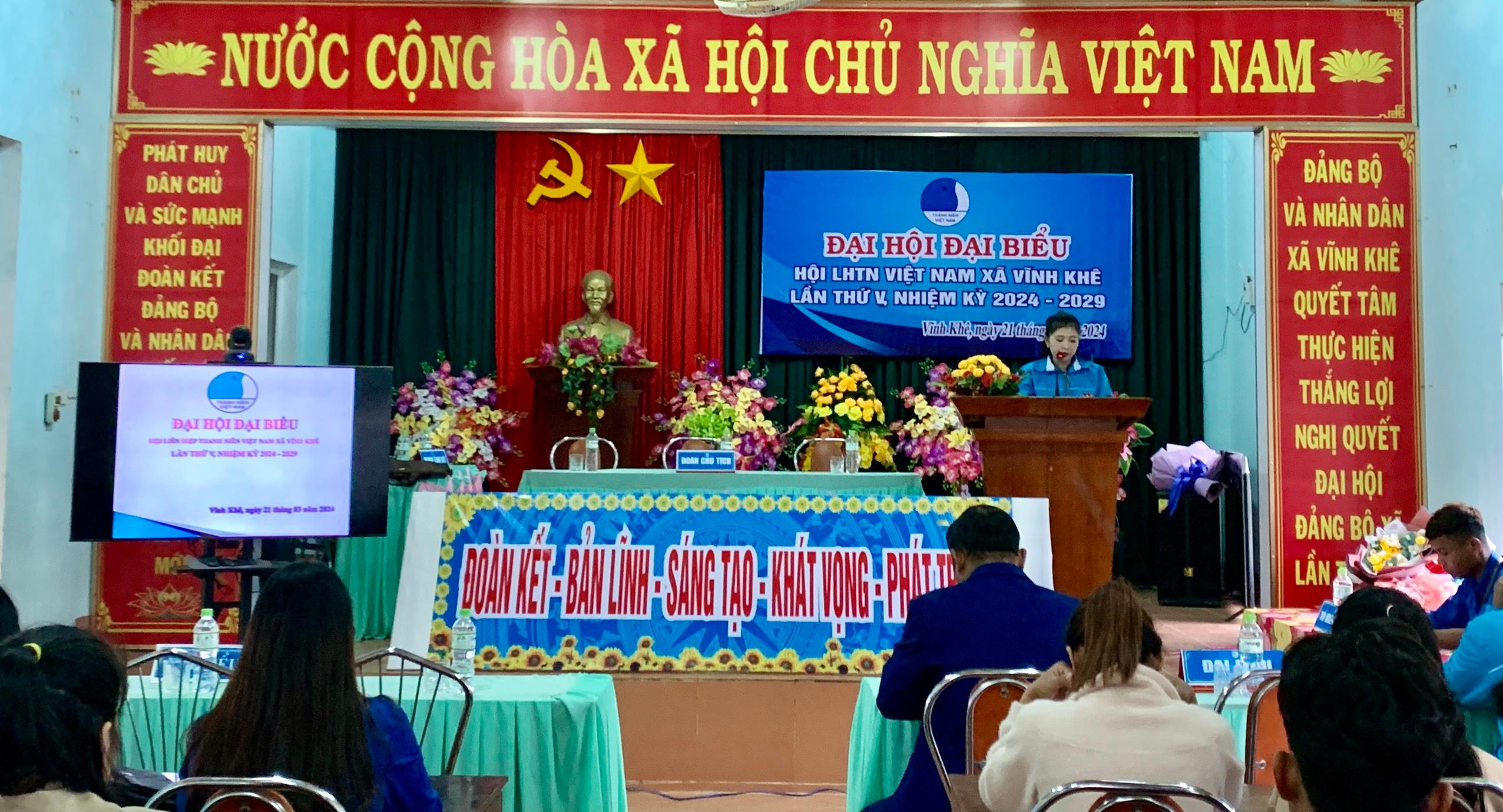 Đại hội Đại biểu Hội LHTN Việt Nam xã Vĩnh Khê lần thứ V, nhiệm kỳ 2024 - 2029